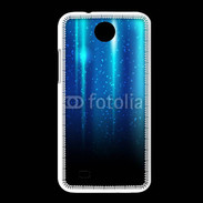 Coque HTC Desire 300 Rideau bleu à strass