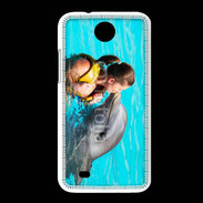 Coque HTC Desire 300 Bisou de dauphin