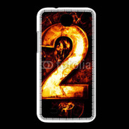 Coque HTC Desire 300 Deux en feu