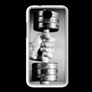 Coque HTC Desire 300 Passion Musculation en noir et blanc
