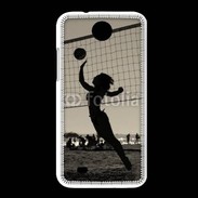 Coque HTC Desire 300 Beach Volley en noir et blanc 115