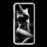 Coque HTC Desire 300 Charme noir et blanc