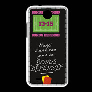 Coque HTC Desire 300 Merci l'arbitre Bonus offensif-défensif Noir