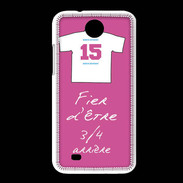 Coque HTC Desire 300 3/4 arrière Bonus offensif-défensif Rose