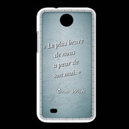 Coque HTC Desire 300 Brave Turquoise Citation Oscar Wilde