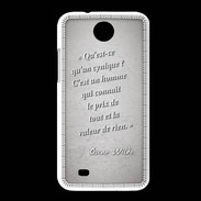 Coque HTC Desire 300 Cynique Gris Citation Oscar Wilde