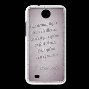 Coque HTC Desire 300 Dramatique vieillesse Rose Citation Oscar Wilde