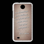 Coque HTC Desire 300 Dramatique vieillesse Rouge Citation Oscar Wilde
