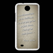 Coque HTC Desire 300 Dramatique vieillesse Sepia Citation Oscar Wilde