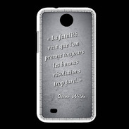 Coque HTC Desire 300 Fatalité Noir Citation Oscar Wilde
