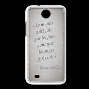 Coque HTC Desire 300 Fous sages Gris Citation Oscar Wilde