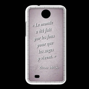 Coque HTC Desire 300 Fous sages Rose Citation Oscar Wilde