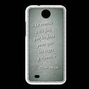 Coque HTC Desire 300 Fous sages Vert Citation Oscar Wilde
