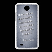 Coque HTC Desire 300 Horrible ennui Bleu Citation Oscar Wilde