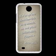 Coque HTC Desire 300 Horrible ennui Sepia Citation Oscar Wilde