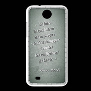 Coque HTC Desire 300 Spectateur Vert Citation Oscar Wilde