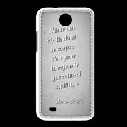 Coque HTC Desire 300 Ame nait Gris Citation Oscar Wilde