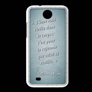 Coque HTC Desire 300 Ame nait Turquoise Citation Oscar Wilde