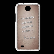 Coque HTC Desire 300 Ami poignardée Rouge Citation Oscar Wilde