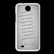 Coque HTC Desire 300 Bons heureux Gris Citation Oscar Wilde
