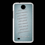 Coque HTC Desire 300 Bons heureux Turquoise Citation Oscar Wilde