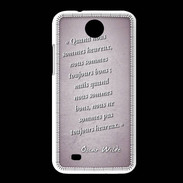 Coque HTC Desire 300 Bons heureux Rose Citation Oscar Wilde