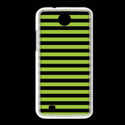 Coque HTC Desire 300 rayures noires et vertes