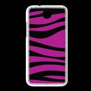 Coque HTC Desire 300 zèbre rose & noir