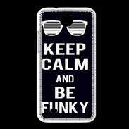 Coque HTC Desire 300 Keep Calm Funky Noir
