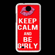 Coque HTC Desire 300 Keep calm Girly Rouge