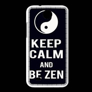 Coque HTC Desire 300 Keep Calm Be Zen Noir