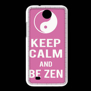 Coque HTC Desire 300 Keep Calm Be Zen Rose