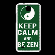 Coque HTC Desire 300 Keep Calm Be Zen Vert