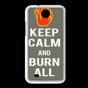 Coque HTC Desire 300 Keep Calm Burn Gris