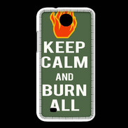 Coque HTC Desire 300 Keep Calm Burn Kaki