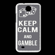 Coque HTC Desire 300 Keep Calm Gamble Gris
