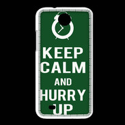 Coque HTC Desire 300 Keep Calm Hurry up Vert