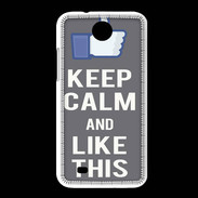 Coque HTC Desire 300 Keep Calm Like This Gris