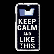Coque HTC Desire 300 Keep Calm Like This Noir