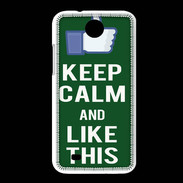 Coque HTC Desire 300 Keep Calm Like This Vert