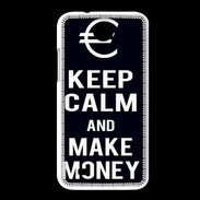 Coque HTC Desire 300 Keep Calm Make money Noir