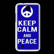 Coque HTC Desire 300 Keep Calm Peace Bleu