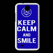 Coque HTC Desire 300 Keep Calm Smile Bleu
