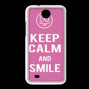 Coque HTC Desire 300 Keep Calm Smile Rose