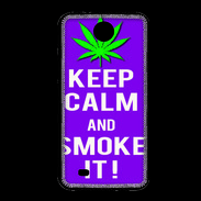 Coque HTC Desire 300 Keep Calm Smoke it Violet