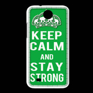 Coque HTC Desire 300 Keep Calm Stay strong Vert