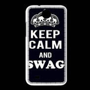 Coque HTC Desire 300 Keep Calm Swag Noir