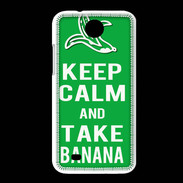 Coque HTC Desire 300 Keep Calm Take Banana Vert