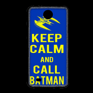 Coque HTC Desire 300 Keep Calm Batman Bleu