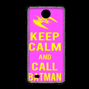 Coque HTC Desire 300 Keep Calm Call Batman Rose